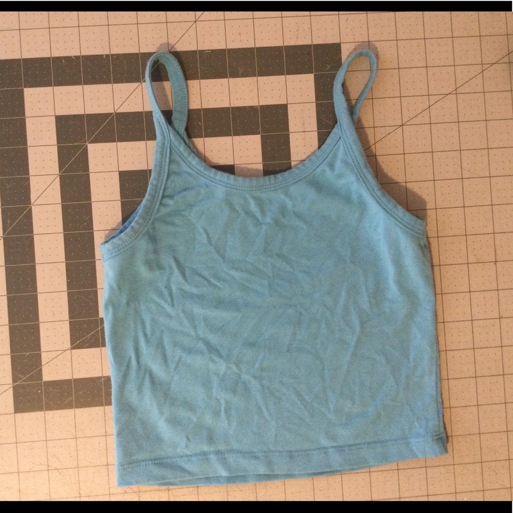 Baby Blue Arq Crop Tank